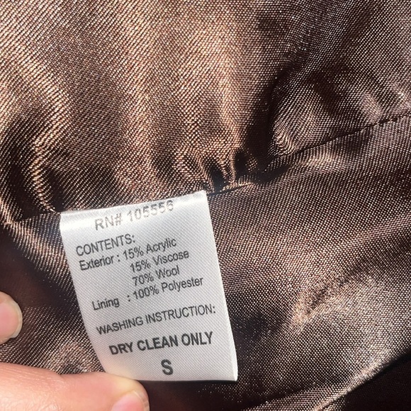 PAPARAZZI Embroidered Floral Butterfly Boho Wool Long Trench Coat Brown Small - Picture 11 of 11